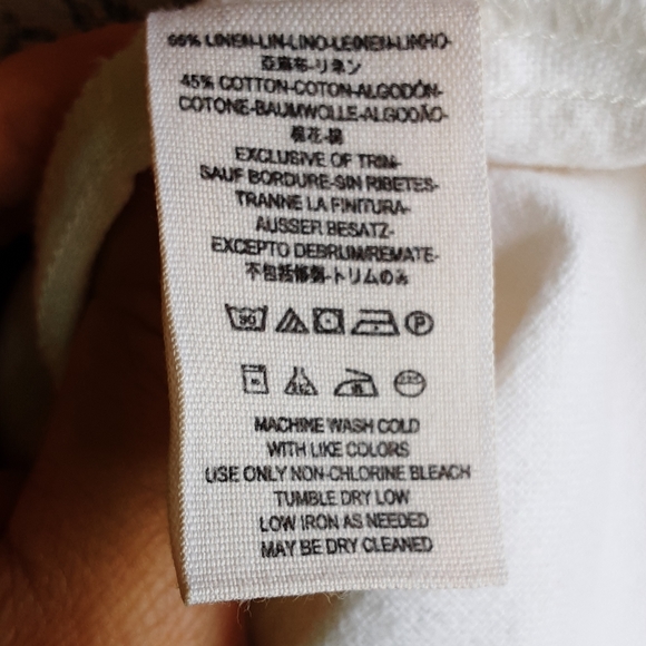 Free People linen/cotton snap front shirt size med - Picture 9 of 9